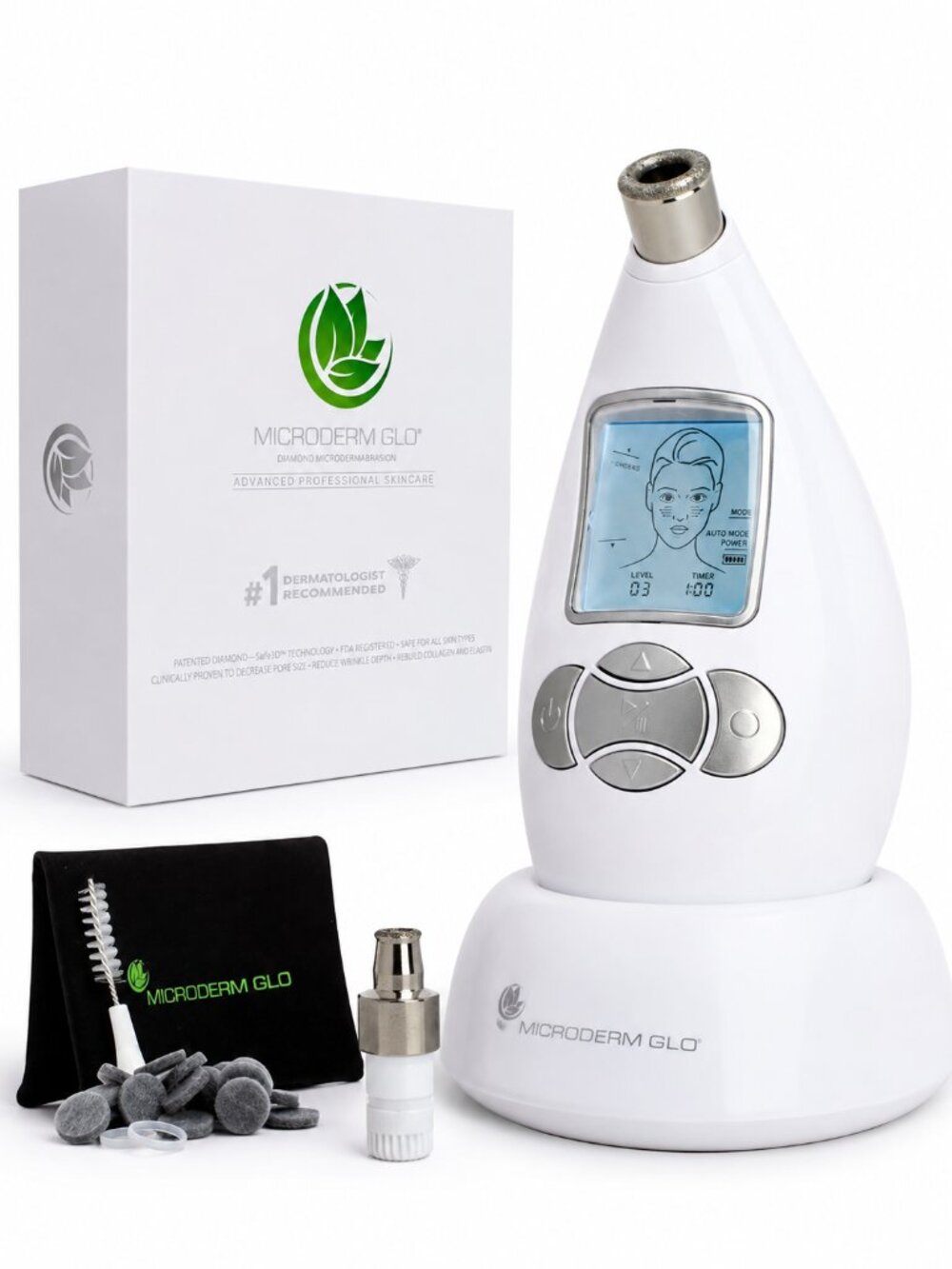 Microderm GLO Diamond Microdermabrasion Machine and Suction Tool